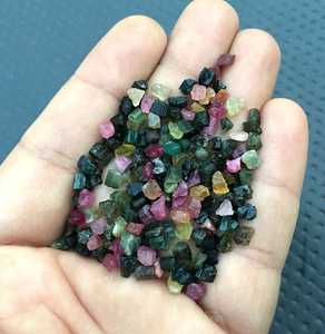 Piedras preciosas naturales de turmalina, lote de 50 unidades de piedras naturales de turmalina, sin procesar, pequeñas, sueltas, para fabricación de joyas - Product Image 4