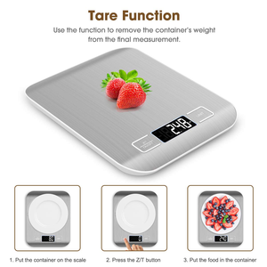 Báscula de Cocina Electrónica Digital de 11 lb con Función de Tara, Funciona con Batería, Peso Máximo 10 kg - Product Image 3