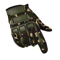 Gants tactiques sans doigts (Nylon & PU) pour sports de plein air, moto, cyclisme