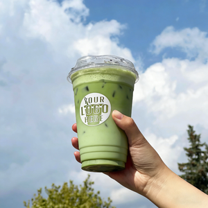 Copos de Plástico PET Transparentes Descartáveis para Bebidas Frias com Tampa, Personalizados com LOGO, Atacado, 8, 10, 12, 14, 16, 32 oz - Product Image 1