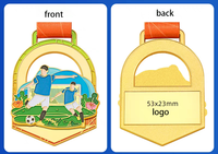Médaille de récompense de football personnalisée en alliage de zinc durable avec design gravé pour les tournois de championnat