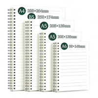 Carnet à spirale personnalisé avec couverture transparente en PP, ligné, quadrillé ou vierge, pour l'école, le bureau et la promotion