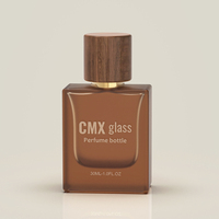 Flacon de parfum plat en verre CMX W110, vide, avec bouchon marron, 20-100 ml, compatible diffuseur à bâtonnets, avec pompe pulvérisatrice scellée, coffret cadeau de luxe |   Verre PCR à 30% |   Certifié UE |   Verre PCR à 30% |   Certifié UE