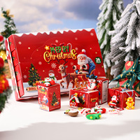 24PCs Christmas Blind Box Llavero Set - Cute Mini Elk & Santa Claus Colgantes, Misteriosa Sorpresa Regalo de Año Nuevo para Niños