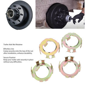 4 pièces de retenue d'écrou de broche de remorque Fixation sécurisée de l'écrou de broche de roue Remplacement pour l'écrou de blocage EZ-Lube 2 à l'essieu <span class=keywords><strong>8K</strong></span> Dexter - Product Image 4