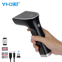 Escáner de Código de Barras Inalámbrico y Alámbrico YHDAA Resistente con CMOS 2D, Lector de Códigos de Pago con Plataforma USB Alámbrica para Android
