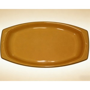 Yellow <b>Plastic</b> Rectangular <b>Dinner</b> <b>Plates</b>, Disposable Heavy-Duty Catering Serving Trays for Fruit, Snack, Salad & Commercial Use - Product Image 1
