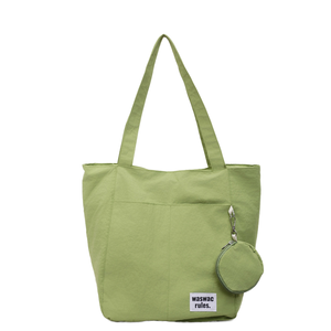 Sac fourre-tout léger pour femmes, personnalisable avec logo, fermeture éclair, décontracté, à porter à la main ou à l'épaule, couleur unie, vente en gros OEM - Product Image 1