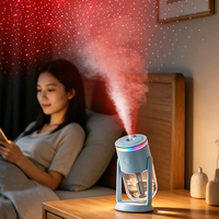 Vente flash : Lampe à projection LED romantique ciel étoilé 280 ml 7 couleurs, diffuseur d'humidité portable à ultrasons pour la maison et la voiture