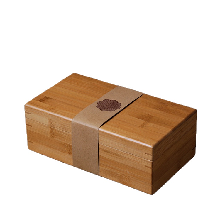 Wholesale Stock High-grade Ceramic Cup Packaging Box Square Wooden Box Gift Packaging Solid Wood Packaging Bamboo Wood Box