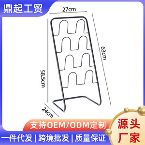 Simple Wrought Iron <b>Shoe</b> <b>Rack</b> 4 Layers Space Saving For Home Bathroom Use - Product Image 4