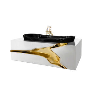 <span class=keywords><strong>Grande</strong></span> Baignoire Autoportante de Luxe <span class=keywords><strong>Italienne</strong></span> Minimaliste au Design Simple Baignoire de Salle de Bains Dorée Style Moderne pour Salle de Bains de Villa - Product Image 6