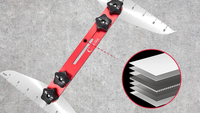 Outil de mesure précis pour marches d'escalier, gabarit de mesure réglable pour escaliers, outil de traçage pour escalier, mesure 10,4-53,4 pouces