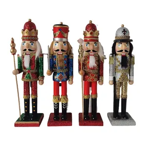 ตุ๊กตาสร้างสรรค์ไม้ Nutcracker ทหารหุ่นหัตถกรรมของขวัญวินเทจเครื่องประดับคริสต์มาสปีใหม่ตกแต่งบ้าน