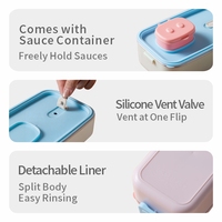 Boîtes à goûter pour enfants étanches, boîtes à lunch en acier inoxydable avec motifs de dessins animés, contenants alimentaires pour micro-ondes
