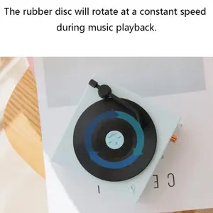 2023 nuevo X10 Retro BT altavoz Mini reproductor de discos de vinilo portátil con BT 5,0 inalámbrico TF AUX y MP3 productos calientes batería alimentada - Product Image 3
