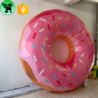 Réplique alimentaire gonflable géante de 10 pieds pour festival, publicité personnalisée, décoration de 3 m, beignet gonflable pour décoration d'événement A9334