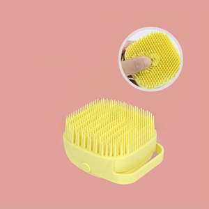 Brosse de massage exfoliante en silicone pour le bain et la douche avec distributeur de savon, éponge de bain en silicone - Product Image 5