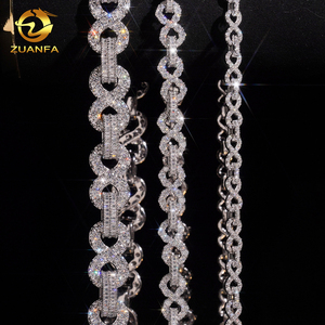<span class=keywords><strong>Collana</strong></span> Infinity con Catena Cubana in Argento 925 e Moissanite, Stile Hip Hop, 6mm 8mm 13mm, Molto Popolare - Product Image 4