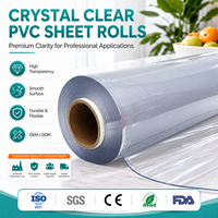 Planche souple en PVC transparent super clair non toxique YJ, 2 mm, feuille de plastique transparente flexible pour protège-nappe écologique