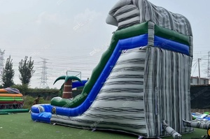 Tobogán Acuático Inflable Tropical Comercial con Castillo Hinchable, PVC de 680 g/m², Certificado EN14960 para Alquiler - Product Image 2