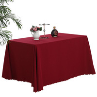 Tafellinnen Groothandel Op Maat Effen Kleur 100% Polyester Ontwerp Effen Kleur Hotel Party Woonkamer Tafelkleed Tafelkleden