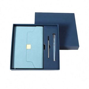 Wholesale Premium Business Green Soft Leather A5 Blank <b>Journal</b> Promotion Gift Set Custom Notebook Pen Set Travel Diary for Men - Product Image 1