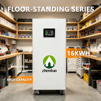 Boîtier d'énergie LiFePO4 sur pied 51,2 V 314 Ah 16 kWh avec couvercle transparent et protection des bornes pour la prévention des contacts accidentels