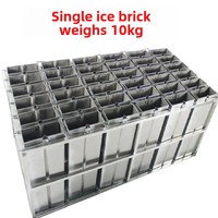 Tunnel Transparent commercial de 300kg refroidissant la machine de fabrication de glace fraîche végétale Machine de brique de moteur de noyau de forme de glace carrée
