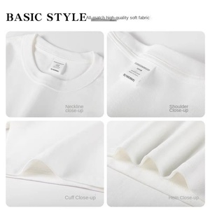 Outstanding 100% Cotton 400g Heavy Summer Short Sleeve T-Shirt Skin-Friendly and Comfortable Loose Casual Sports - Product Image 3