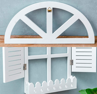Prix usine personnalisé blanc forme étagères flottantes suspendus support décoratif décor à la maison bois mur fenêtre fleur cadre