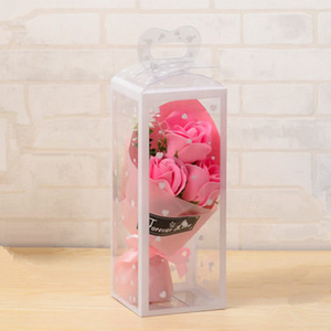 PVC transparent Valentine boîte d'emballage cadeau rouge à lèvres parfum anniversaire main boîte en gros - Product Image 3