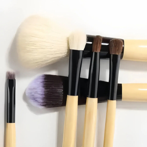 YRX Juego de 9 Brochas de Maquillaje de Viaje con Mango de Bambú, Brochas de Maquillaje Naturales de Pelo Animal - Product Image 4