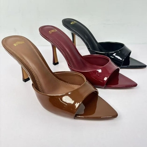 M*G 113 Sandali con Tacco a Punta <span class=keywords><strong>per</strong></span> <span class=keywords><strong>Donna</strong></span>, <span class=keywords><strong>Ciabatte</strong></span> Eleganti con Tacco Morbido, Infradito alla Moda Marroni con Tacco Alto, Vendita all'Ingrosso - Product Image 6