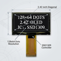 Module d'affichage OLED 2,42 pouces 128x64 SSD1309 SPI I2C Écran OLED graphique blanc bleu jaune pour équipement de contrôle industriel