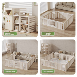 Corralito Plegable para Bebés con Tapete y Puerta de Seguridad, Área de Juegos Interior para Bebés y Niños Pequeños, Barrera de Actividades Portátil para el Hogar - Product Image 4