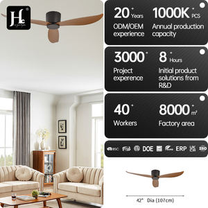 Ventilateurs de plafond décoratifs à LED à économie d'énergie et ventilateurs de plafond avec télécommande - Product Image 4