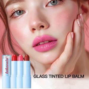 レイカレイン グラス ティンテッド リップバーム 保湿 モイスチャライジング 栄養補給 ブライトニング チェリーピンク タンジェリンレッド リップスティック リップバーム - Product Image 1
