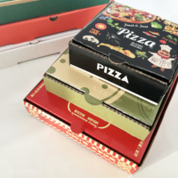 Boîte à pizza écologique de 7 pouces, boîte à pizza en kraft ondulé durable et jetable, emballage personnalisé imprimé