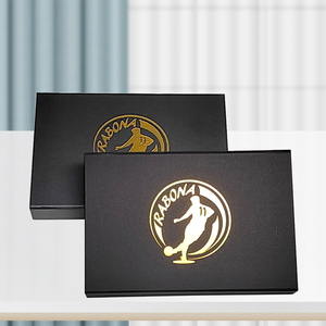 Tùy chỉnh màu đen hình dạng cuốn sách cứng nhắc bao bì các tông từ tín dụng VIP thẻ Hộp Quà Tặng Bao bì với chèn - Product Image 6