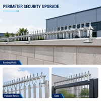 Barrière murale rotative industrielle à pointes pour la protection périmétrique des portails et la mise à niveau des systèmes de sécurité existants