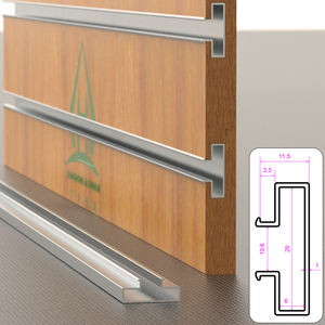 Desain baru Slatwall aksesoris Slot profil saluran aluminium - Product Image 1