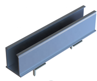 Rel Aluminium Anodized Universal 200mm Mini untuk Sistem Pemasangan Panel Surya di Atap dan Tanah, Garansi 10 Tahun, Standar Desain AS/NZS1170