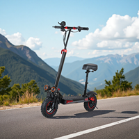 Özel Yapım 1200W 48V 18Ah Alüminyum Alaşımlı Katlanabilir Su Geçirmez Elektrikli Scooter E-Scooter, 50KM Uzun Menzil ve 55KM/s Maksimum Hız ile