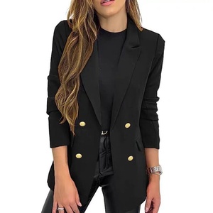 Ohsisa 2025 nuova giacca Casual a maniche lunghe da donna <span class=keywords><strong>in</strong></span> tinta unita lavorata a maglia per l'autunno con colletto ribaltato - Product Image 5