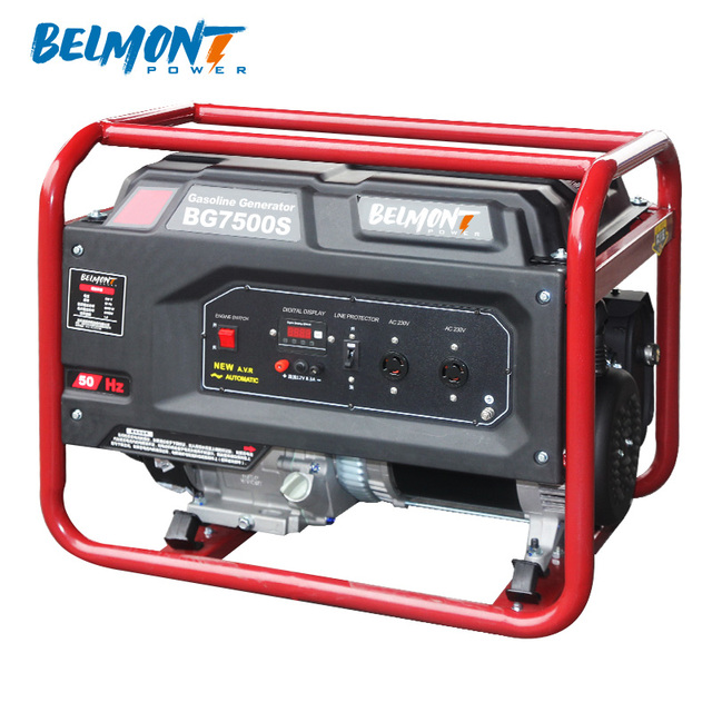 230V 380V 6KW 6.5KW 7KW 7.5KW 8KW 10KW Electric Start Open Frame AVR Gasoline Inverter Generator for Camping
