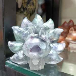 Donghai หินคริสตัลสำหรับเป็นของขวัญแกะสลักทำจากยางสุนัขจิ้งจอกเก้าหางทำจากยางสำหรับเป็นของที่ระลึก - Product Image 4