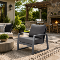Ensemble de meubles de salon d'extérieur résistant aux intempéries de qualité supérieure pour toutes les saisons, chaise longue et canapé en aluminium pour patio
