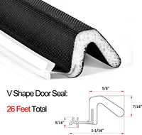 Joint d'étanchéité en forme de V en mousse PU vente chaude pour Q Lon joints en caoutchouc de porte en bois pour joint de porte du marché américain