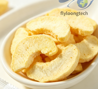 Frites de fruits verts frais lyophilisés en sachet, collation de pêches jaunes lyophilisées
